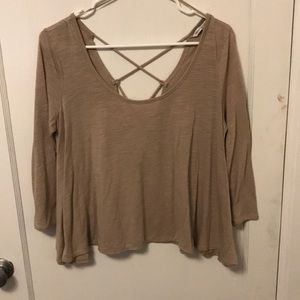 Tan American Eagle Cute Top